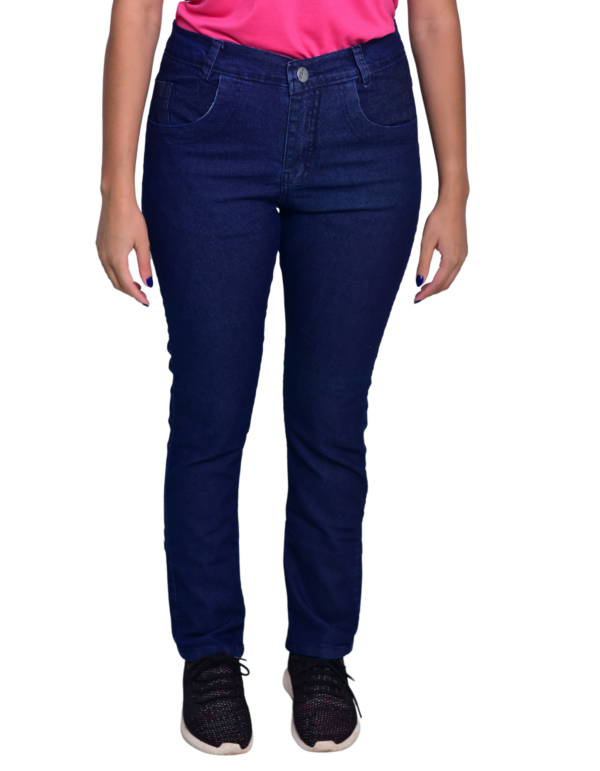Calça jeans Feminina Azul Escuro - Image 3