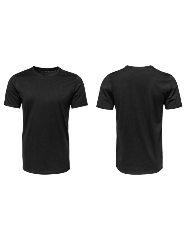 Camiseta Básica em Malha 100% Algodão Preta