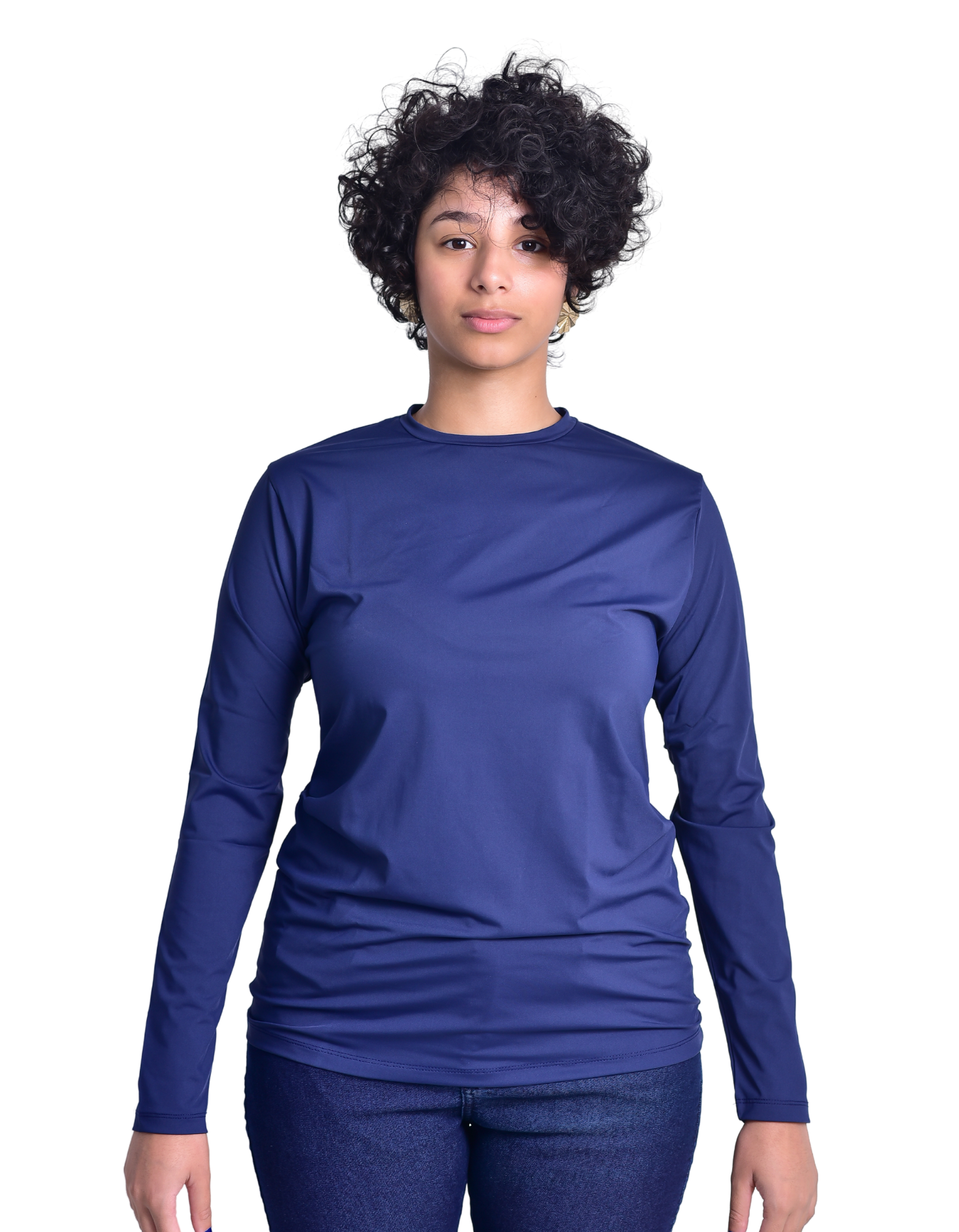 UV Camiseta Feminina Azul Marinho