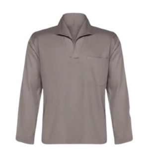 Camiseta Produção Gola Italiana Cinza