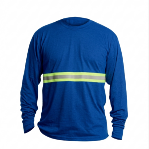 Camiseta Manga Longa com Faixas Refletivas Royal