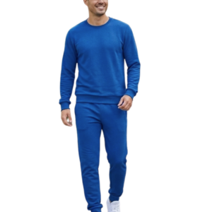 Conjunto Profissional em Helanca Azul Royal (Blusa + Calça)