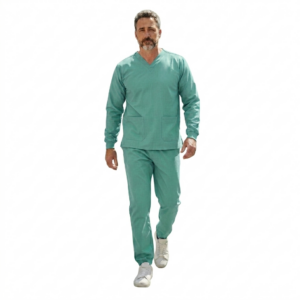 Conjunto Hospitalar Scrubs Verde Claro Manga Longa