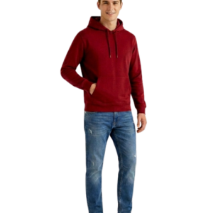 Moletom Bolso Canguru e Capuz Vermelho