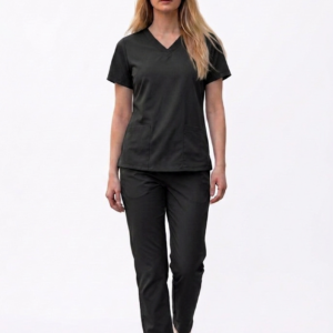 Conjunto Hospitalar Feminino - Scrubs Preto