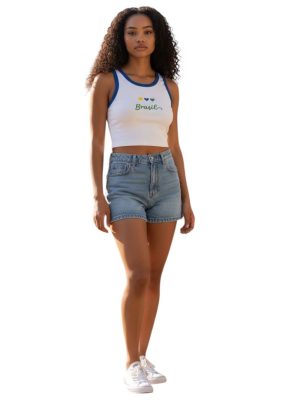 BLUSA REGATA BRASIL BRANCA