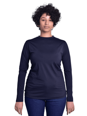 camiseta uv manga longa preta