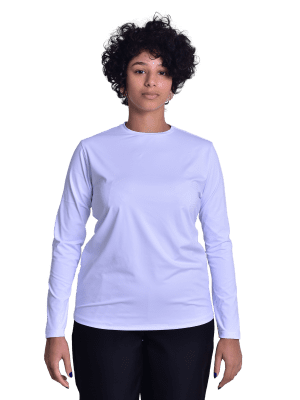 camiseta uv manga longa branca