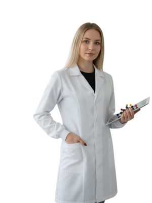 jaleco médico feminino manga longa