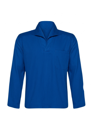 camisa gola italiana azul royal