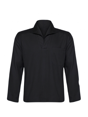 camisa gola italiana preta