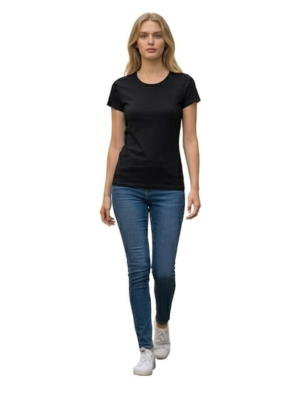 camiseta baby look preta