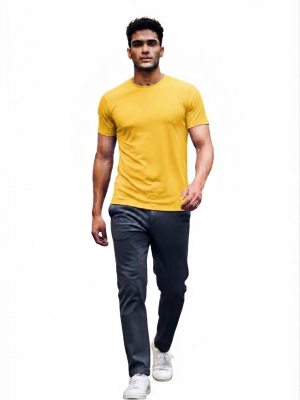 camiseta básica amarelo vivo