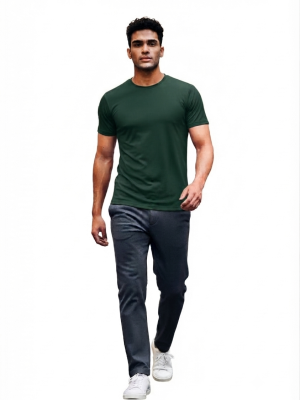camiseta básica verde escuro