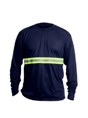 camiseta manga longa faixa refletiva