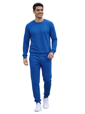 conjunto em helanca azul royal frente