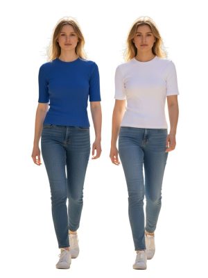 kit camiseta algodão baby azul