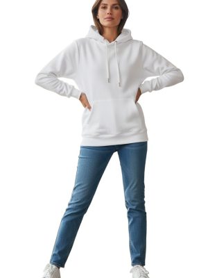 moletom feminino com capus e bolso