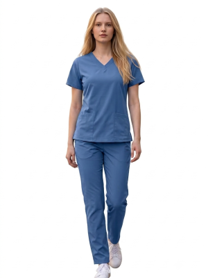 scrubs feminino frente azul